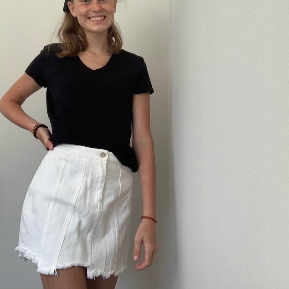 small white skirt
